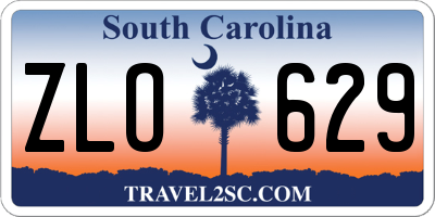 SC license plate ZLO629