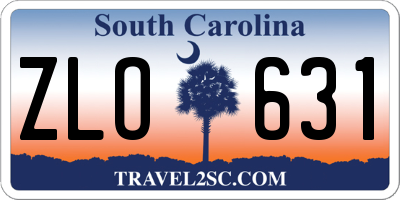 SC license plate ZLO631