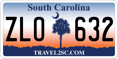 SC license plate ZLO632