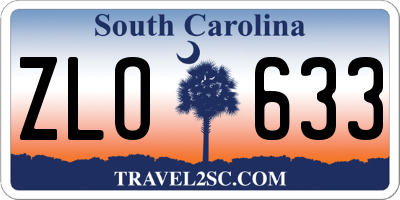 SC license plate ZLO633