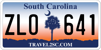 SC license plate ZLO641