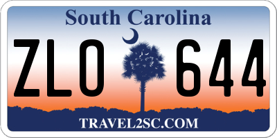 SC license plate ZLO644