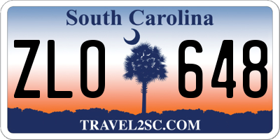 SC license plate ZLO648