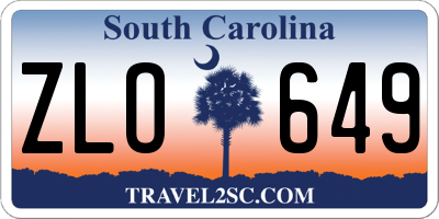 SC license plate ZLO649