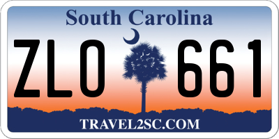 SC license plate ZLO661