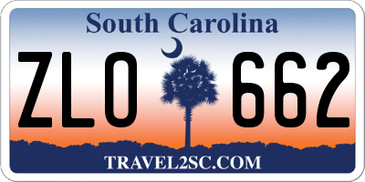 SC license plate ZLO662