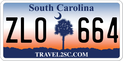 SC license plate ZLO664
