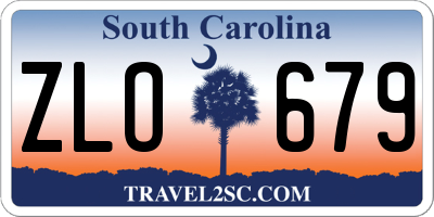 SC license plate ZLO679