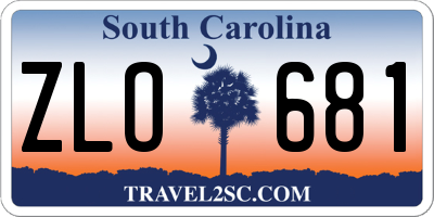 SC license plate ZLO681