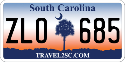 SC license plate ZLO685