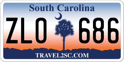 SC license plate ZLO686