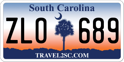 SC license plate ZLO689