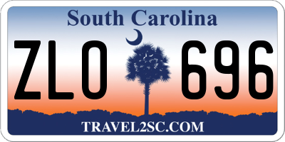 SC license plate ZLO696