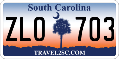 SC license plate ZLO703