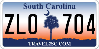 SC license plate ZLO704