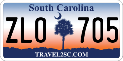 SC license plate ZLO705