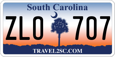 SC license plate ZLO707
