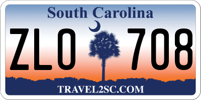SC license plate ZLO708