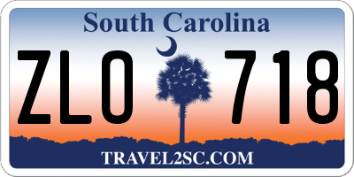 SC license plate ZLO718