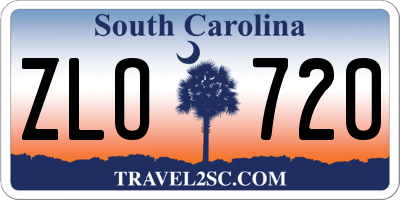 SC license plate ZLO720