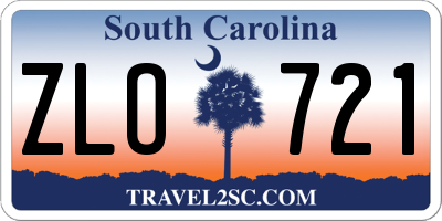 SC license plate ZLO721