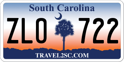 SC license plate ZLO722