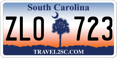 SC license plate ZLO723