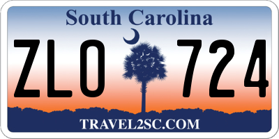 SC license plate ZLO724