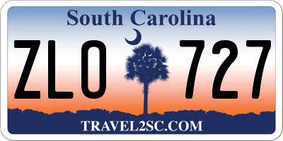 SC license plate ZLO727