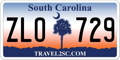 SC license plate ZLO729