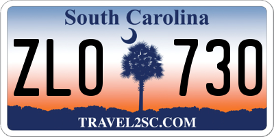 SC license plate ZLO730