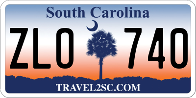SC license plate ZLO740