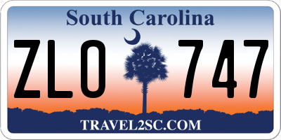 SC license plate ZLO747