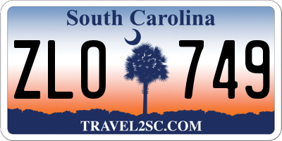 SC license plate ZLO749