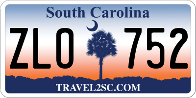 SC license plate ZLO752