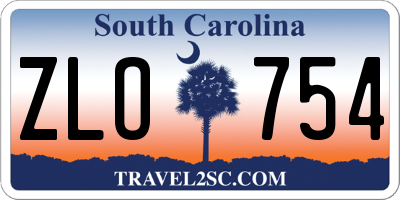 SC license plate ZLO754