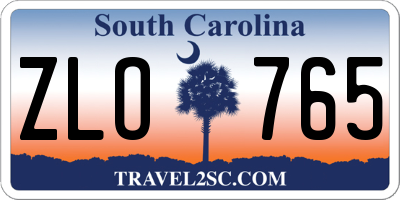 SC license plate ZLO765