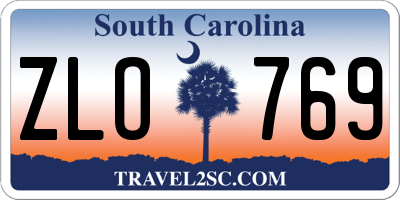 SC license plate ZLO769