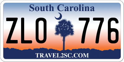 SC license plate ZLO776