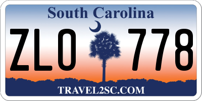 SC license plate ZLO778