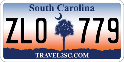 SC license plate ZLO779