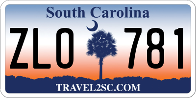 SC license plate ZLO781