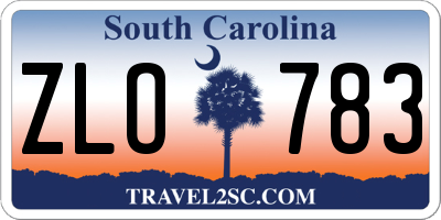 SC license plate ZLO783