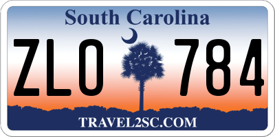 SC license plate ZLO784