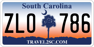 SC license plate ZLO786