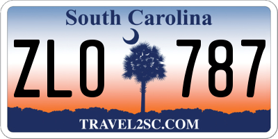 SC license plate ZLO787