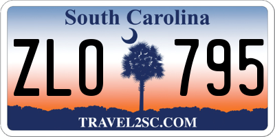 SC license plate ZLO795