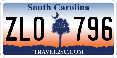 SC license plate ZLO796
