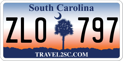 SC license plate ZLO797