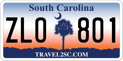 SC license plate ZLO801